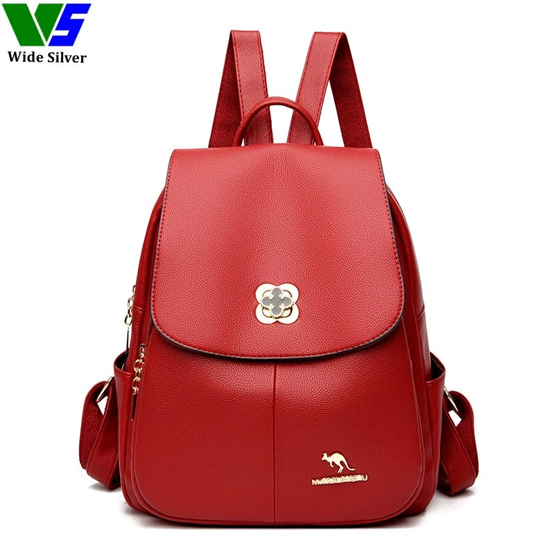 Wide Silver Tas Ransel Wanita Baby Rucksack Bags Handbag Waterproof Backpack
