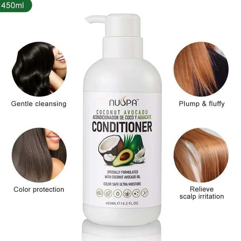 Sulfat frei Haarpflege-Produkte Bio Coconut Avocado Shampoo und Conditioner