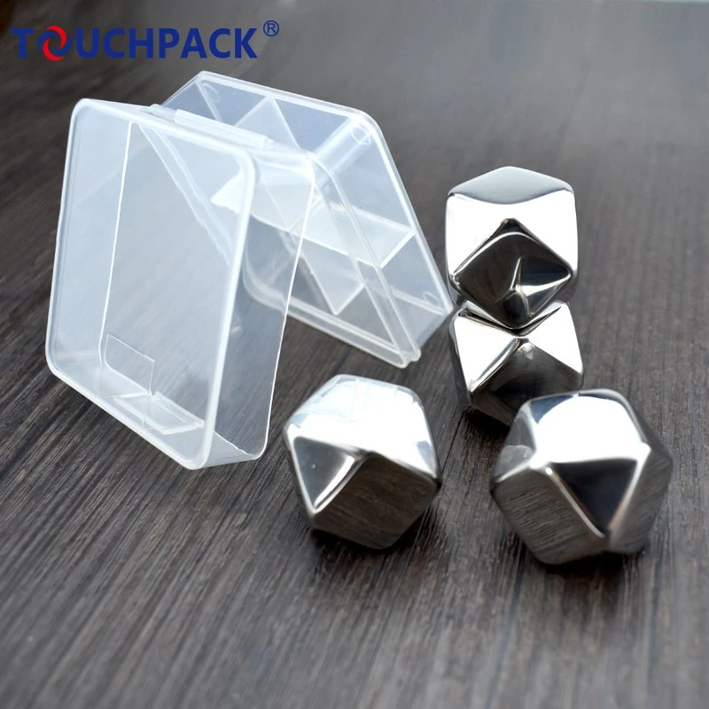 Food Grade with MSDS 304 Stainless Steel Ice Cube Metal Ice Cube for Wine 4PCS as a Set