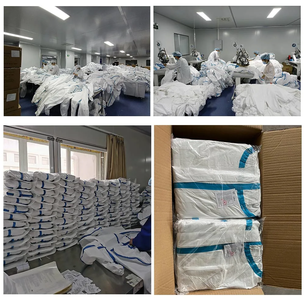 Type 3/4 Microporous Chemical Protective Anti Pneumonia Medical Non Woven Disposable Coverall