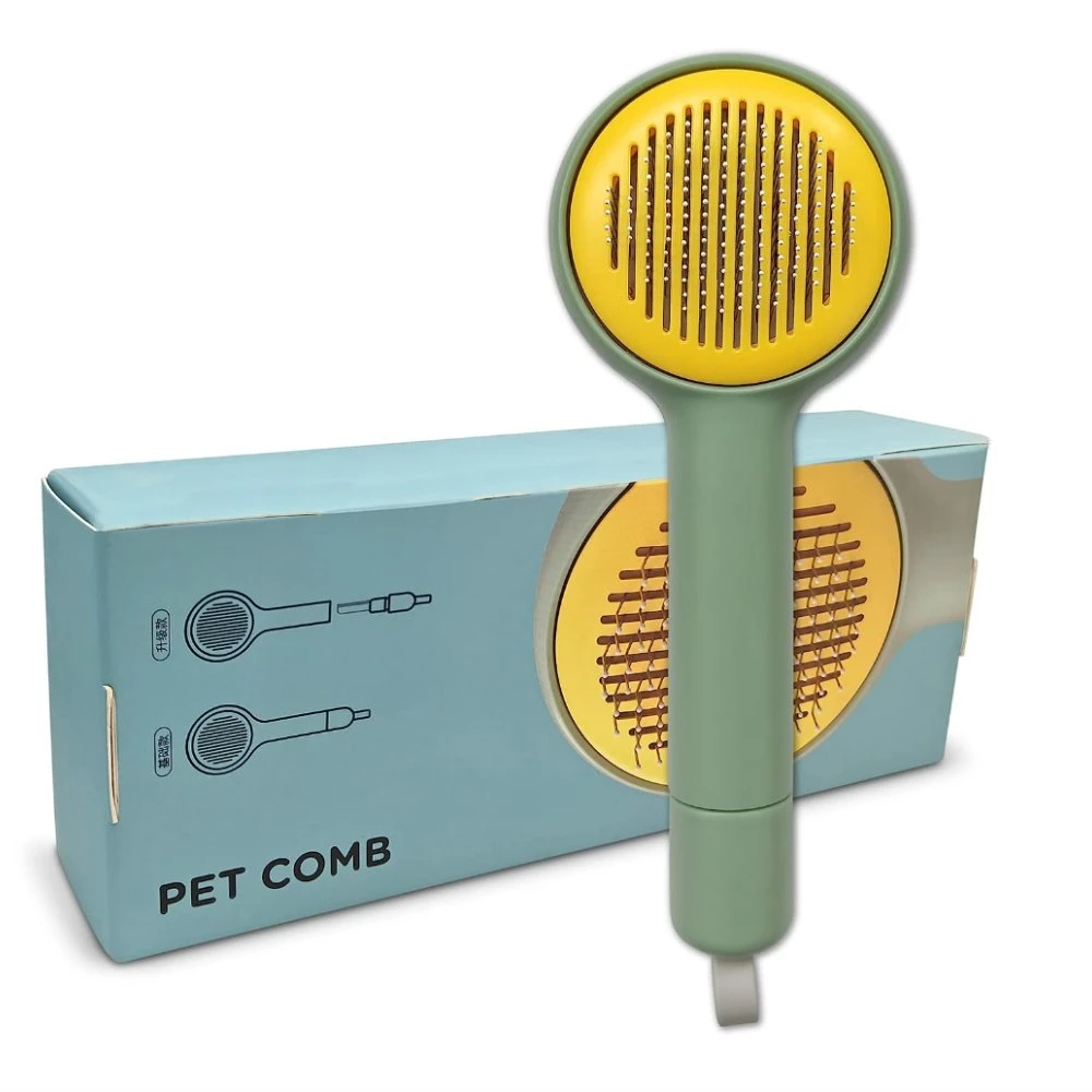 Nouveau chien 2 en 1 brosse à cheveux pour l'excrétion et le toilettage pour chiens chats lapins