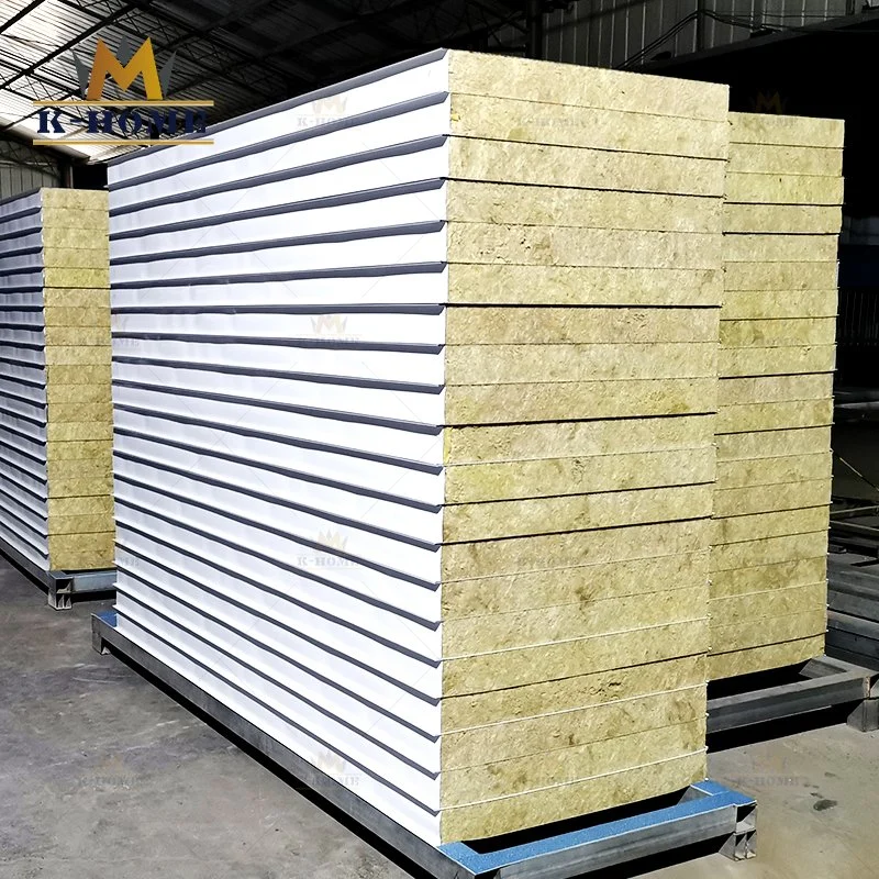 Prefabriated House Rockwool Sandwich Panel Walls