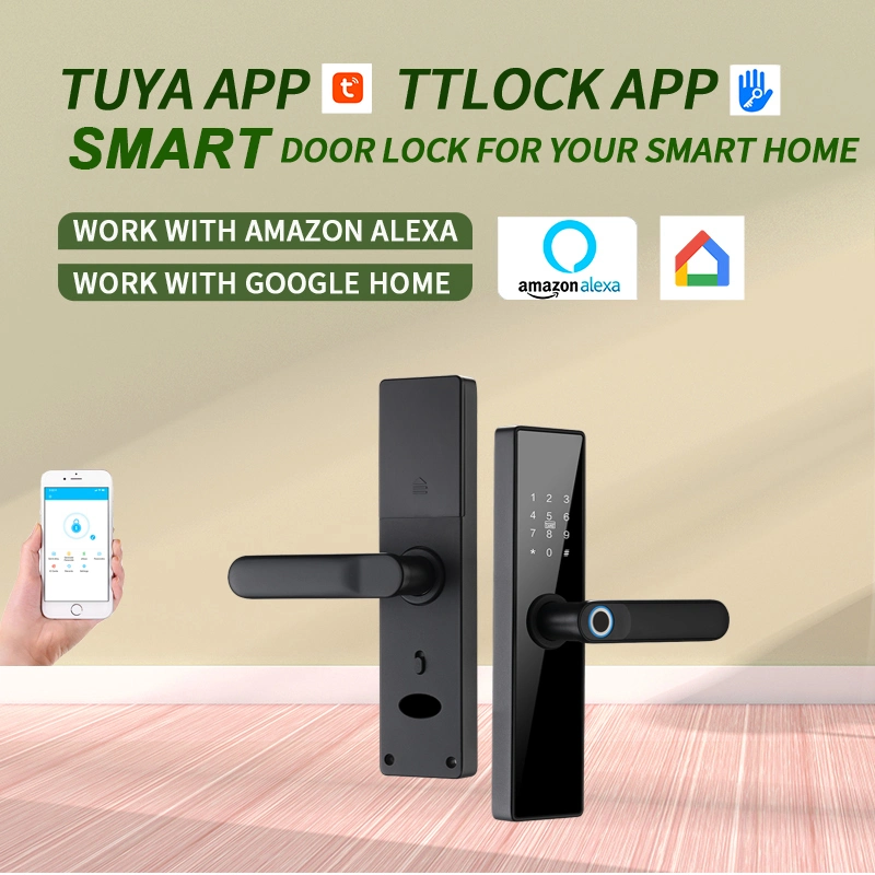 Tuya Ttlock Smart APP Lock cerradura de puerta Smart APP Lock para huellas dactilares Airbnb Aparrtment Alquiler y condominios