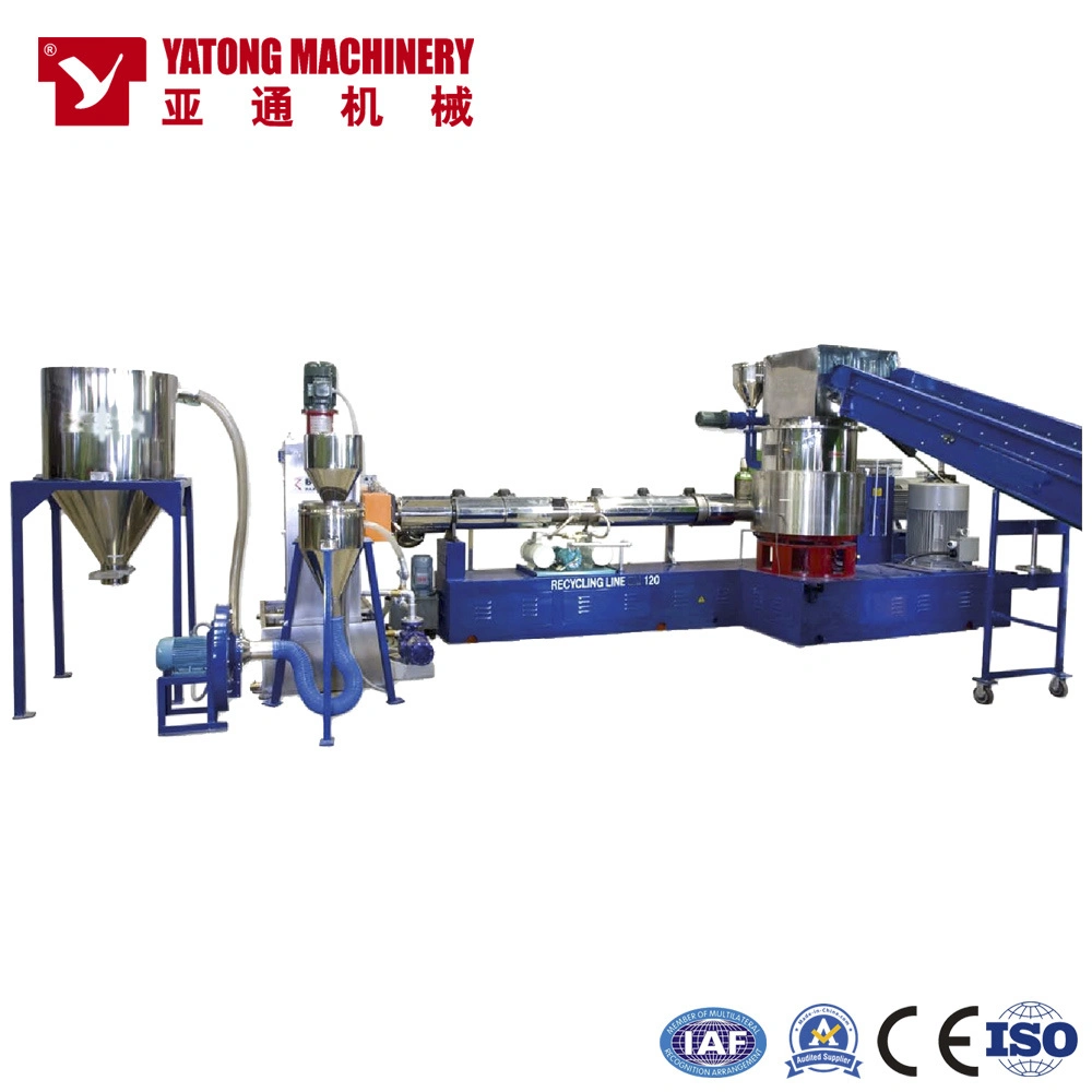 Yatong Pet Bottle Flakes to Pellets Pelletizing Line Single Stage Plastic Granulating Machine