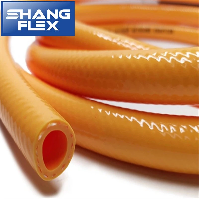 Orange Flexible PVC Spray Pipe Plastic High Pressure Water Hose