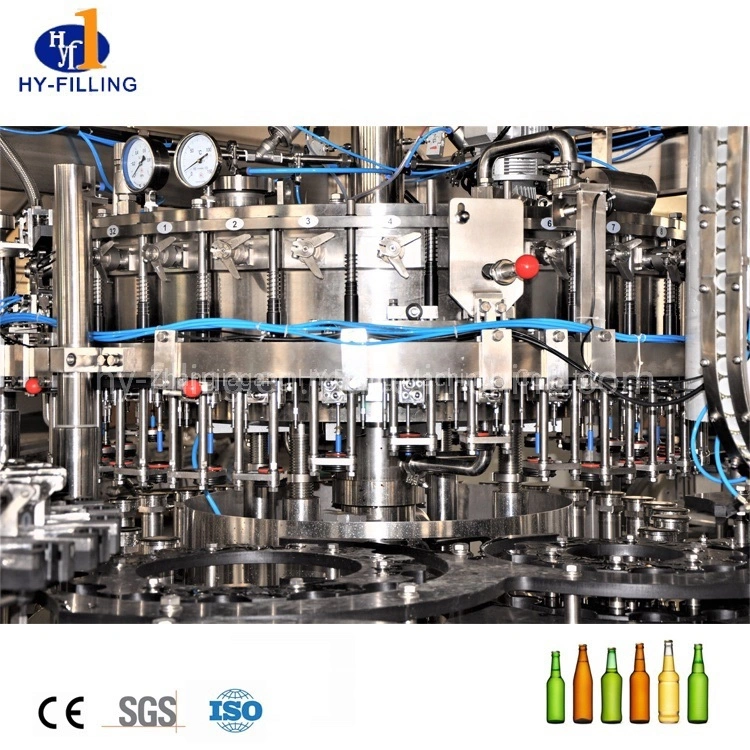 Customized Glass Bottle Risering Filling Capping Packaging Beer/ Water/CSD/Coke Bottling Machine