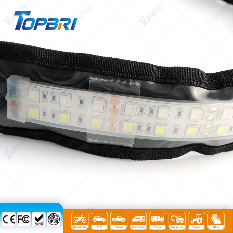 DC12V Dual Colour Flexible LED Camping Strip Work Working Light for Offroad Car Fishing Tent