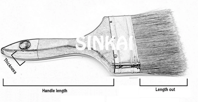 Lowest Price Longer Nature Wooden Handle Chip Paint Brush From China Famous Supplier