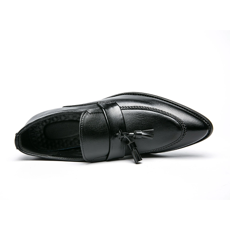 Men's Leather Business Fashion Slip on Dress Shoes