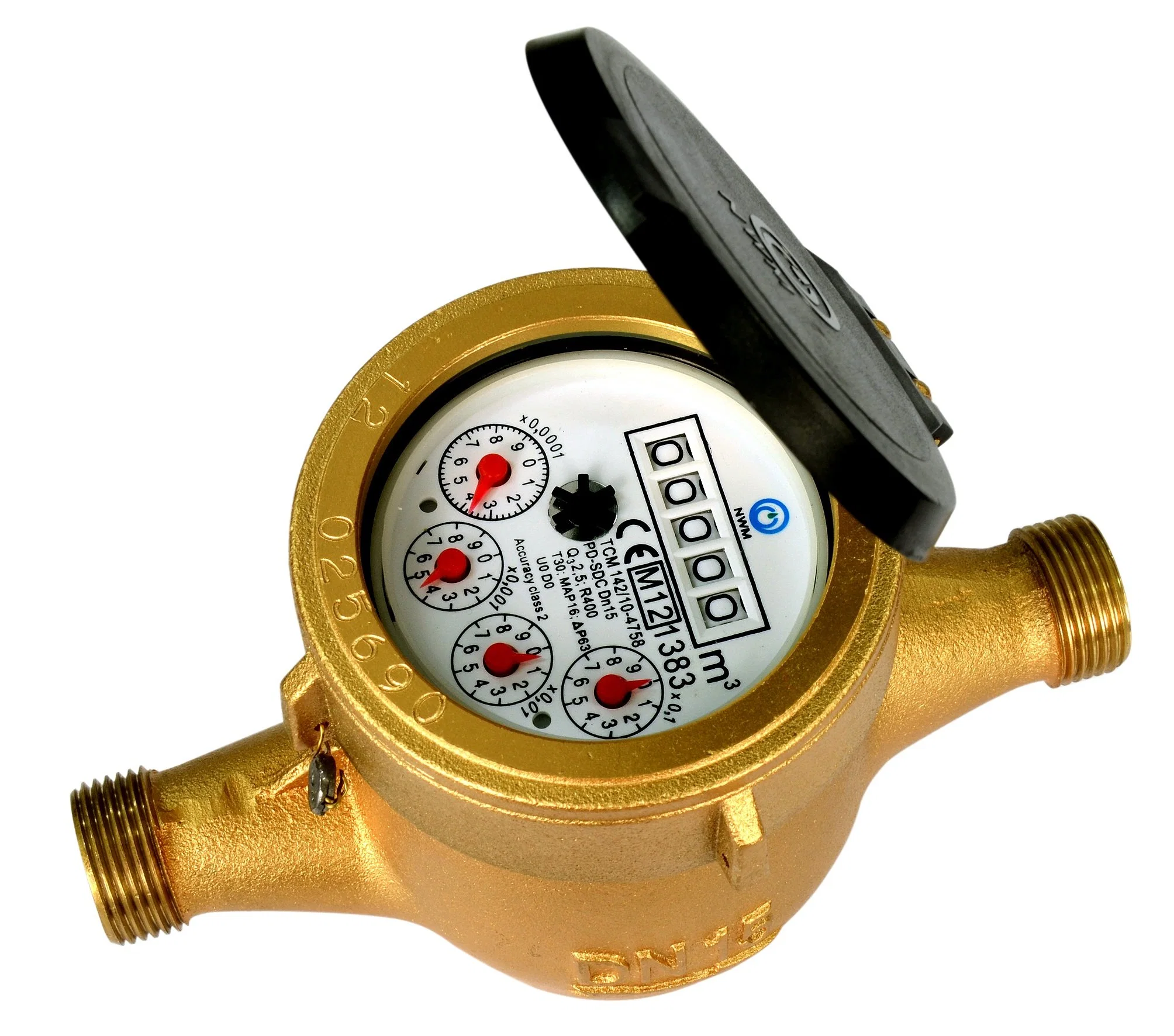 Volumetric Piston Dry Type Class D/R630 Water Meter (Brass or Plastic)