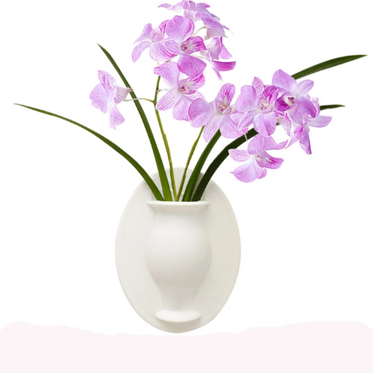 2020 Newest Innovation Design Vacuum Stable Sucker Silicone Flower Vase for Refrigerator and Bathroom