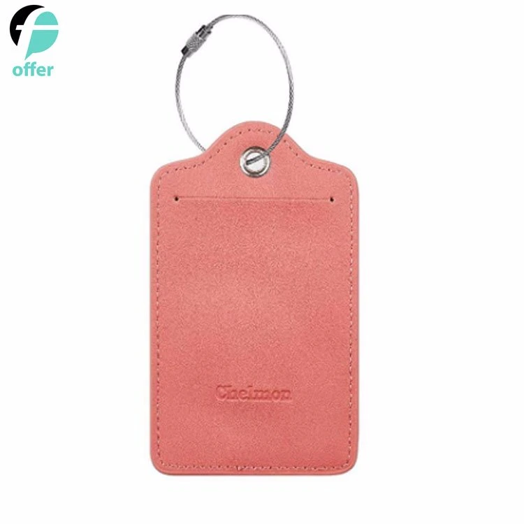 Premium PU Leather Luggage Tags Privacy Protection Travel Bag Labels Suitcase Tags