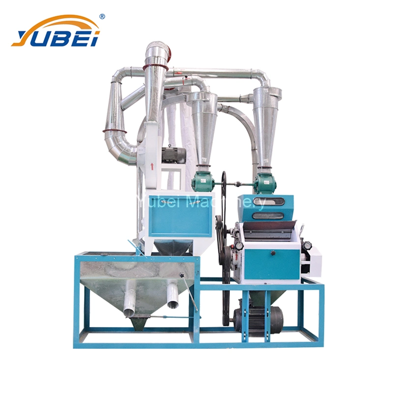 Small Capacity Automatic 10tpd Wheat Maize Corn Semolina Rice Roller Flour Griding Machine Wheat Flour Mill Milling Machine