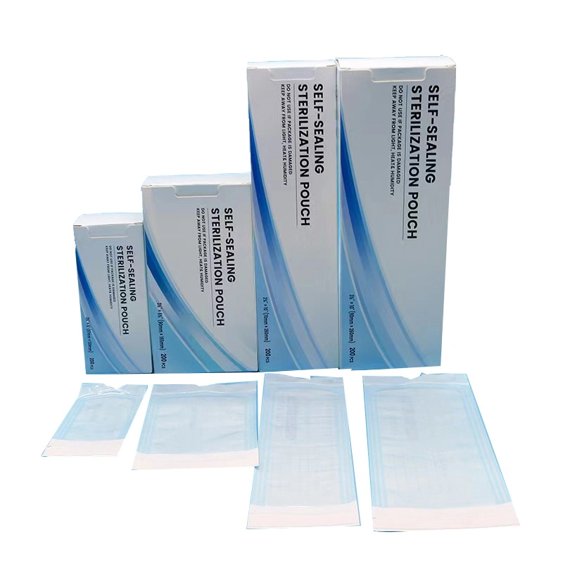 Disposable Medical Dental Packaging Self-Sealing Flat Pouch Bag