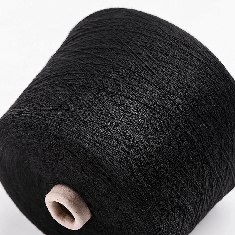 Hot Sale Factory 30s Spun Polyester Black Yarn