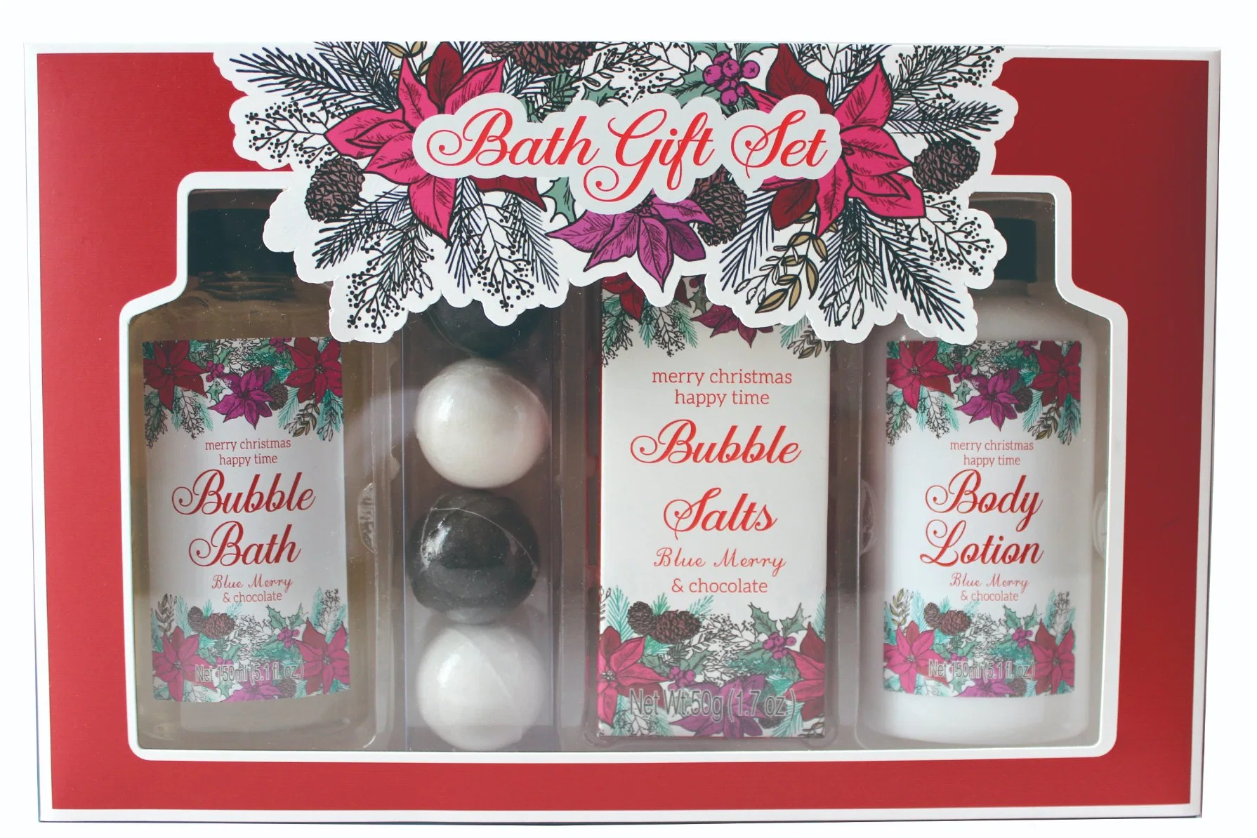 OEM &ODM Factory Christmas Series Bath Gift Set Body Wash Body Lotion Bar Soap