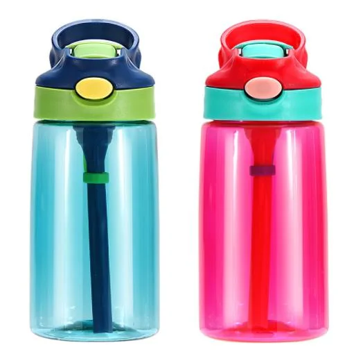 Wholesale/Supplier Customized 450ml Kids Drinking Bottle Plastic Drink Kids Water Bottle with Straw