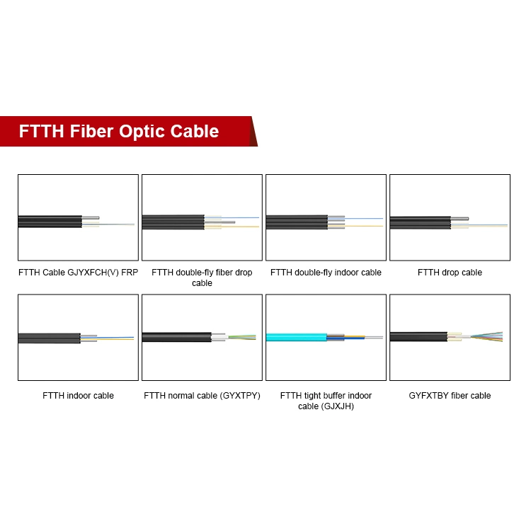 Fiber Optic Equipment Anatel Certified G657A 1 Core FTTH Drop Wire Single Mode Fiber Optical/Optic Fibra Optica Design Cable