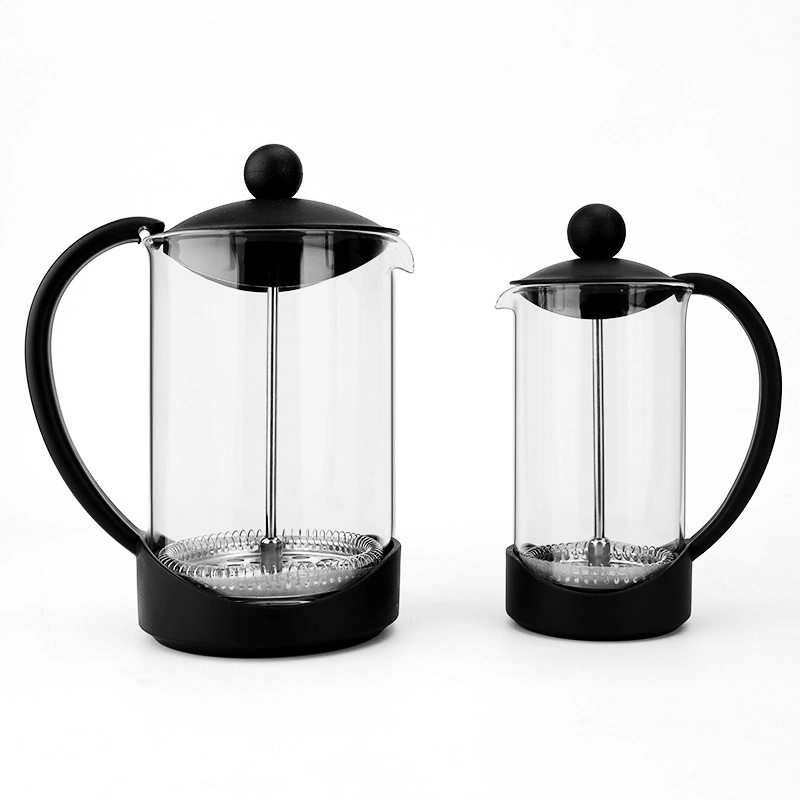 Heat Resistant Borosilicate Glass Carafe French Press Coffee Maker with Durable Handle