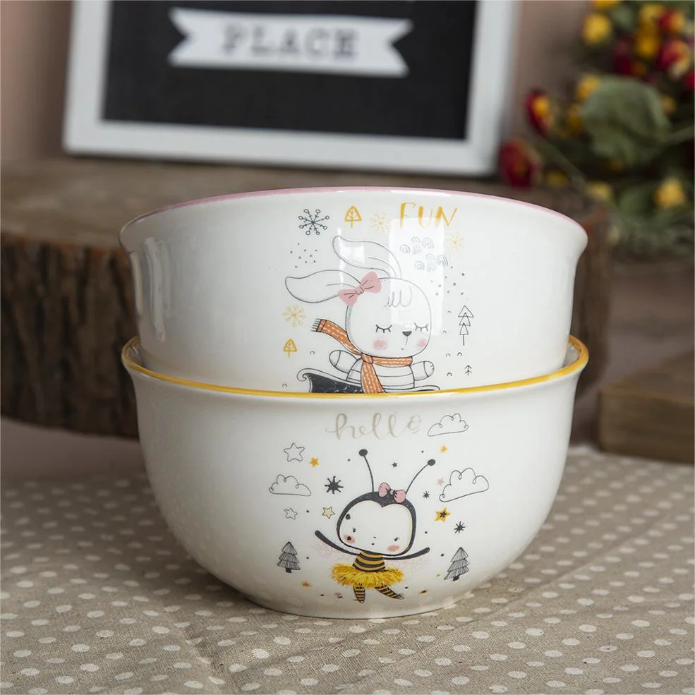 13cm 500ml Bowl New Bone China with Decal