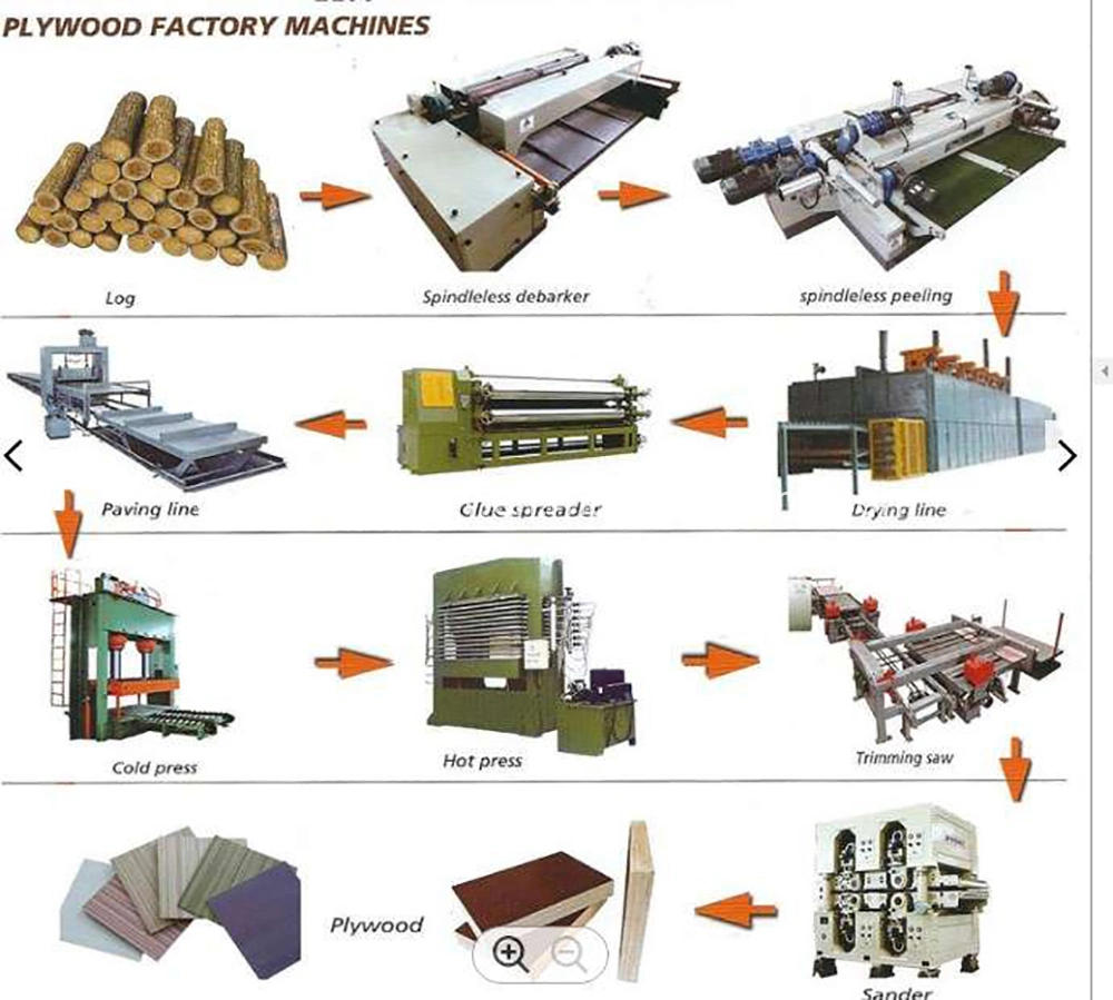 Complete Automatic Plywood Machine Wood Based Panels Machinery Plywood Production Line