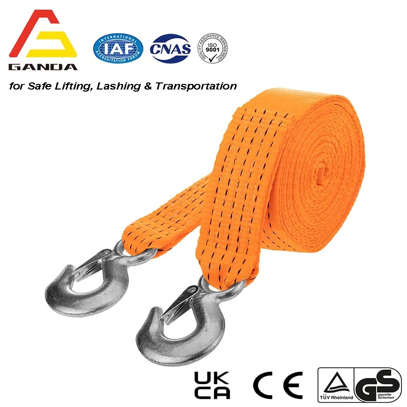 Tow Strap Heavy Duty with Hooks 2&rdquor; X20&rsquor; 15, 000lb Recovery Strap 6, 8 Tons Towing Strap with Safety Hooks Polyester