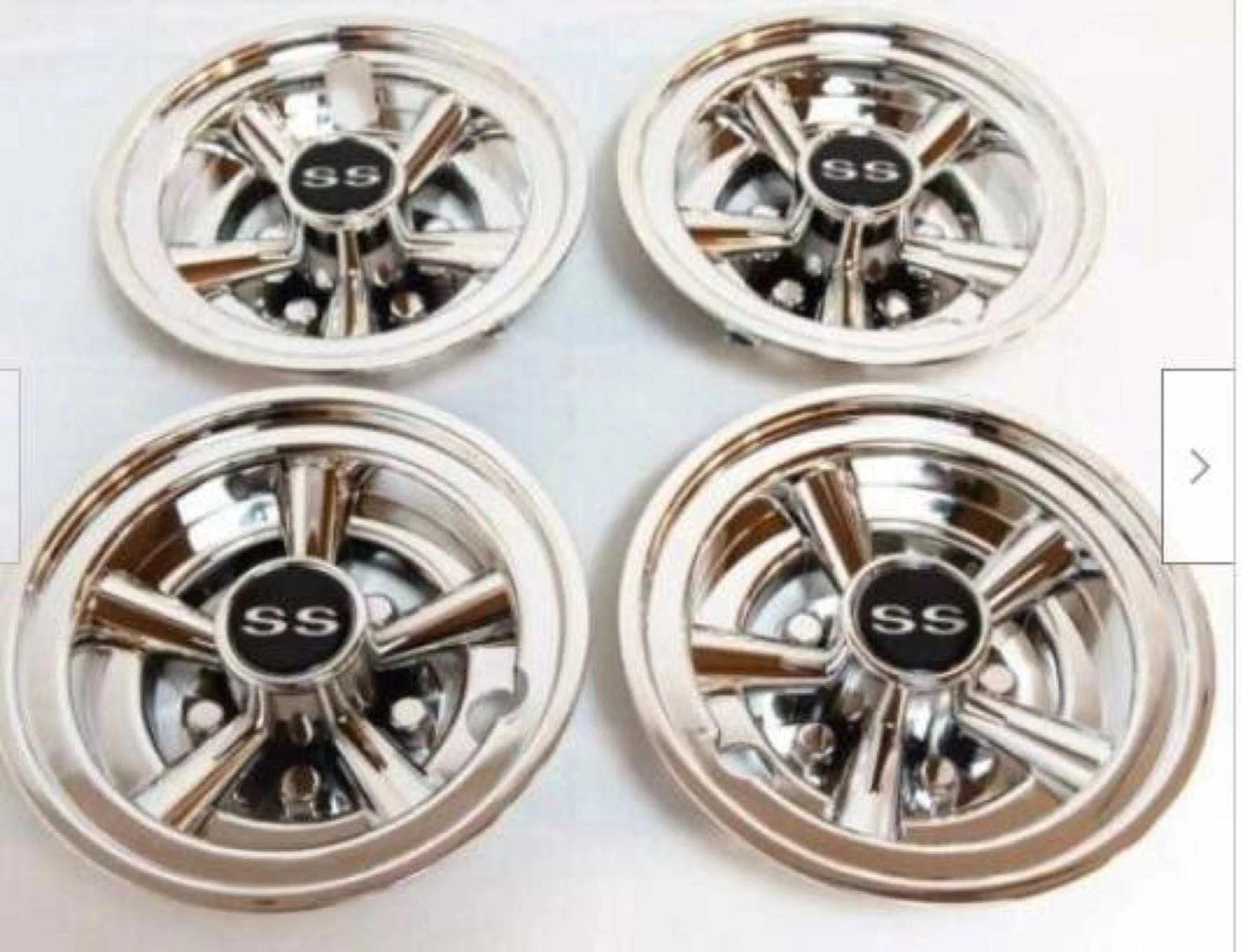 Topo carrinho de golfe SS Wheel Cover 4 PCS