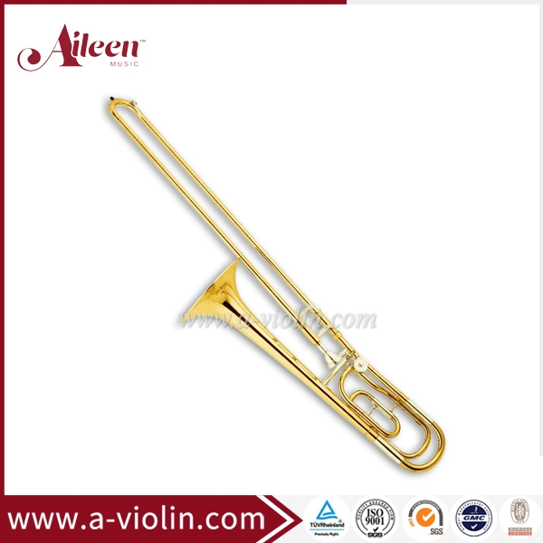 Laca oro F/Bb trombón bajo llave con Caja de ABS