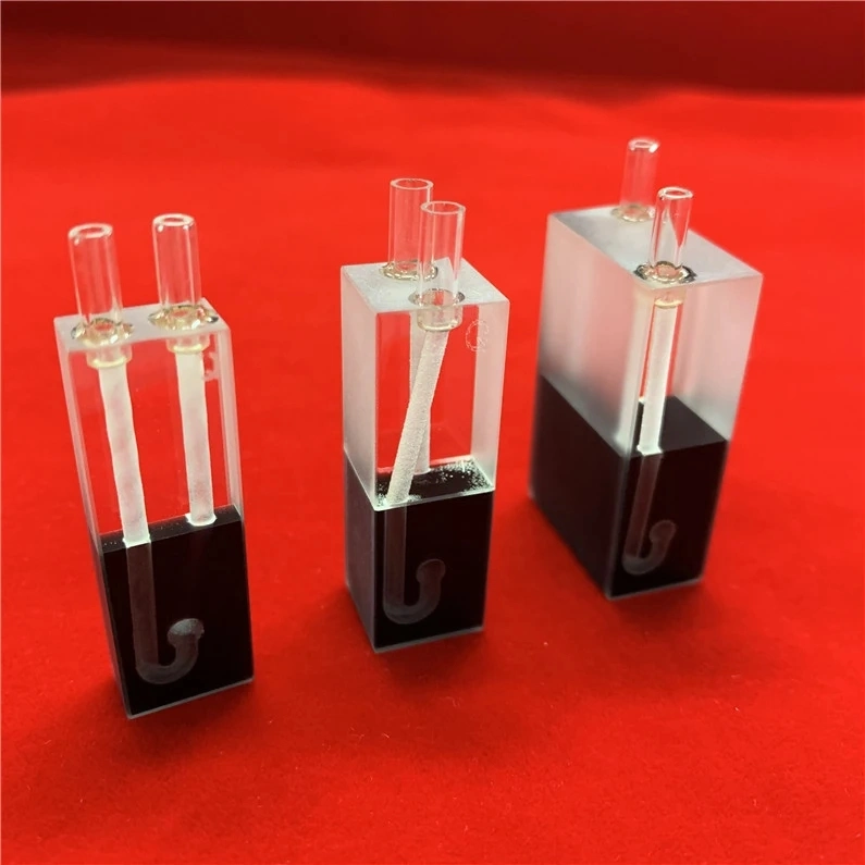 0.45ml Self Masking Continuous Micro UV Quartz Flow Cuvette with Black Walls for Biochemical Analyzer