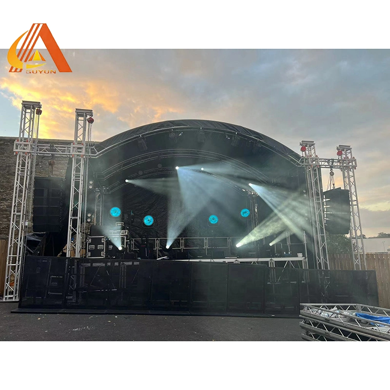 Easy Portable Exhibition Aluminum Stage Curved Truss System for Display