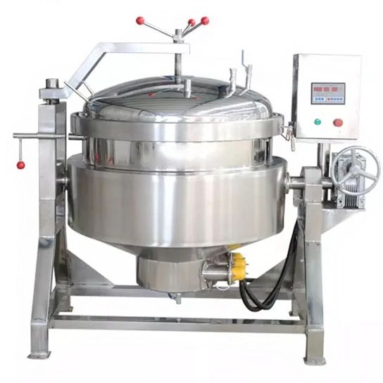 600 Liters Pressure Cooking Tank Machinery Gas Steam Heating Pressure Cooker Price