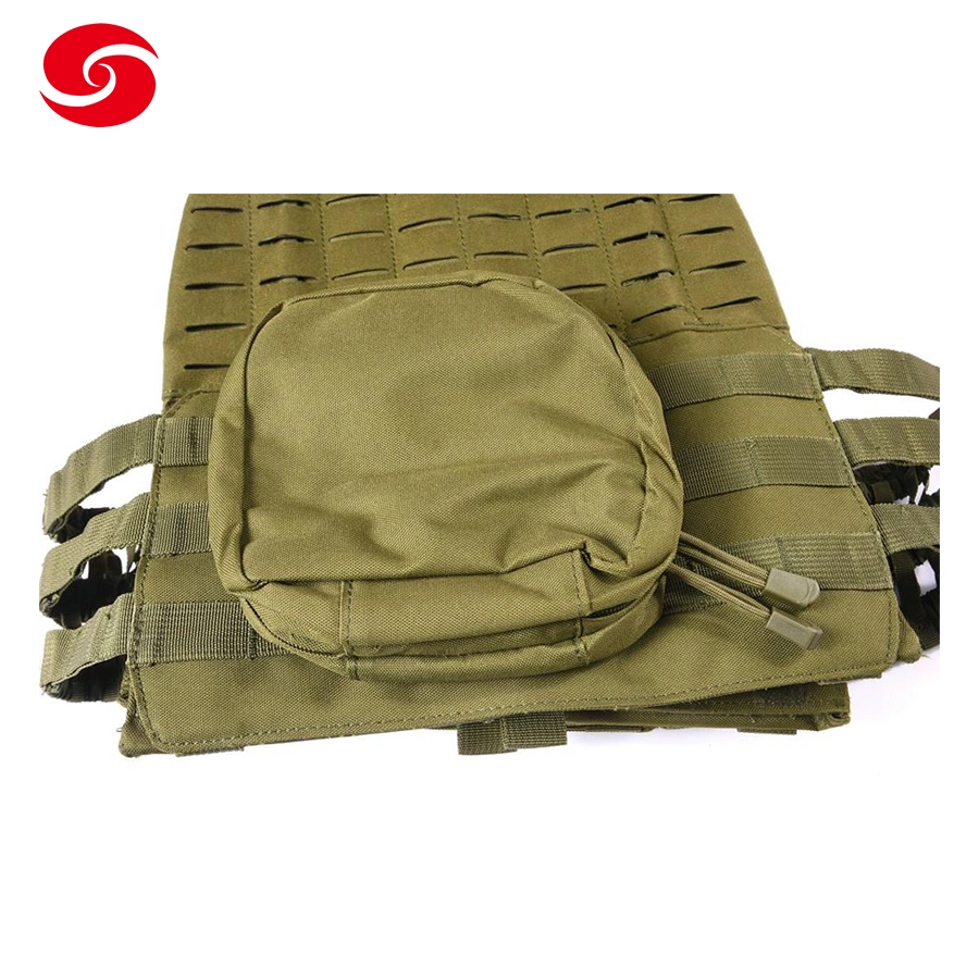 Army Green Laser Cut Military Tactical Gear Vest with Multifunctional Pouches