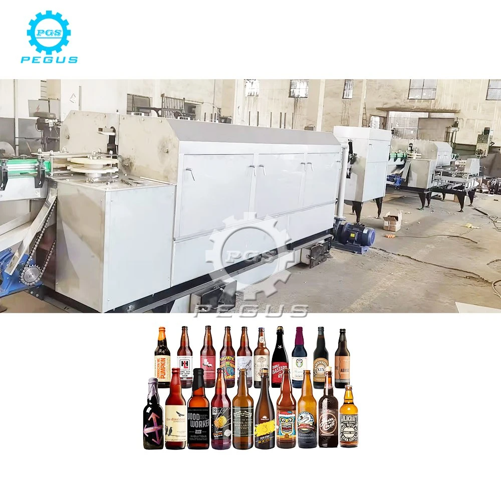 Factory Price Automatic Beer Bottle Washing Cleaning Machine for Recycle Glass Bottle Label Remove