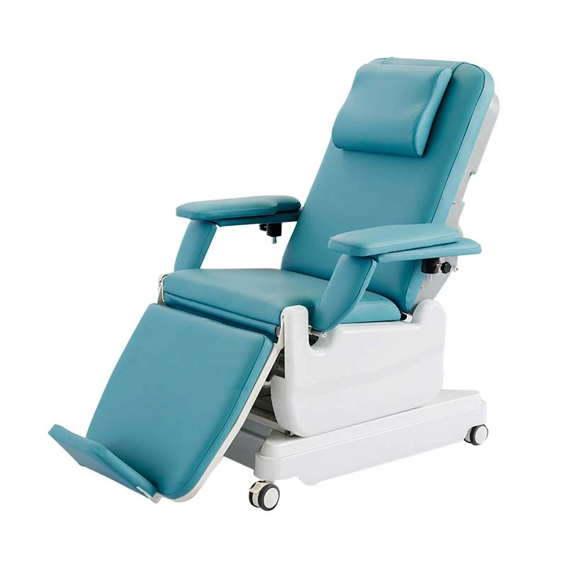 Ya-Ds-D02 Hospital Chemotherapy Phlebotomy Donation Collection Mobile Electric Blood Donor Drawing Hemodialysis Dialysis Chair