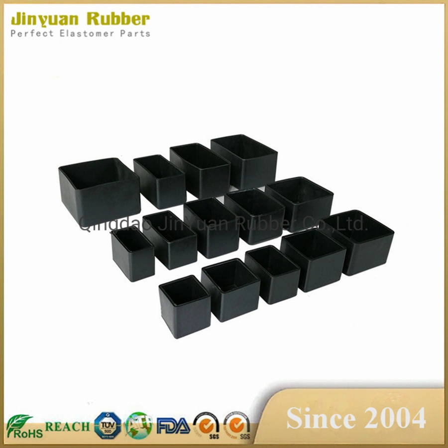 Round Chair Leg Tips Anti-Slip Black Rubber Table Feet Covers Chair Leg Protectors for Home Application