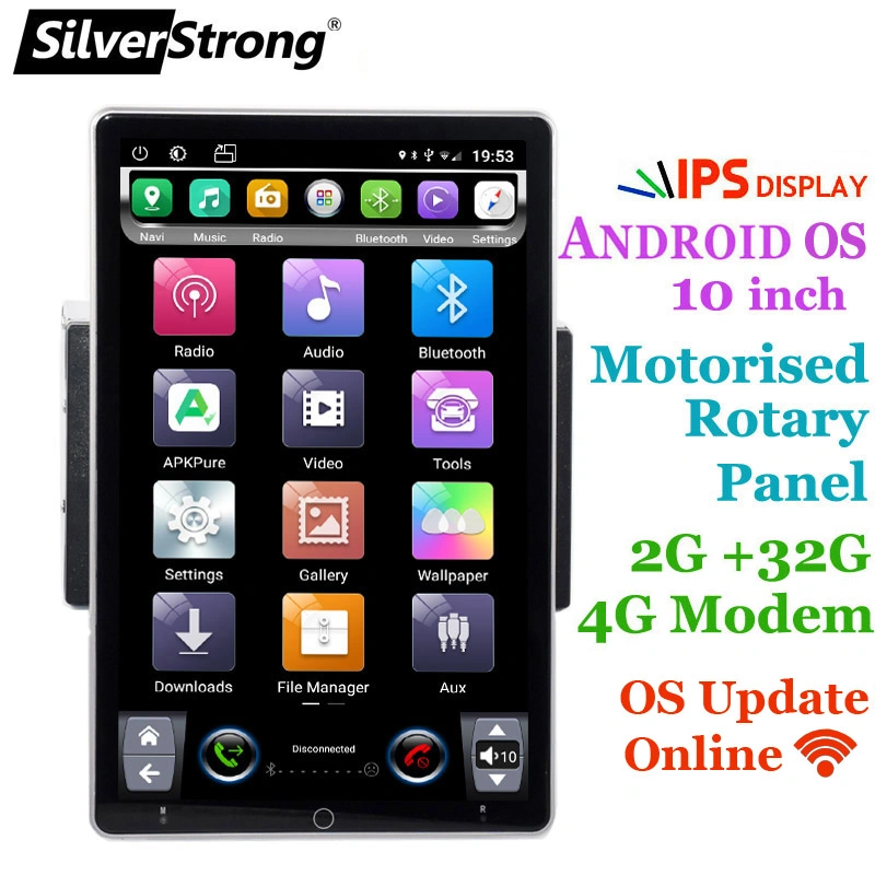 Silverstrong Universal 2 DIN Android 10 Auto-Radio Bluetooth-Player Audio GPS Multimedia