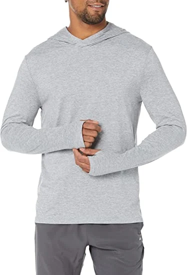 Men's Tech Stretch Long-Sleeve Cation Fabric Hooded T-Shirt