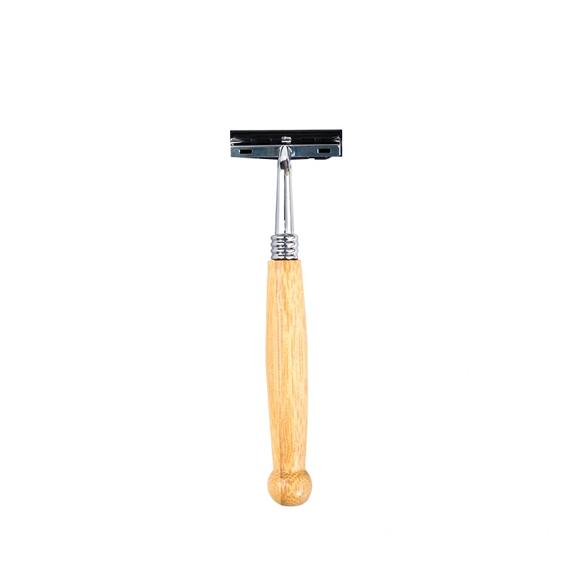 Bamboo Handle Twin Blade Razor Eco Friendly Hotel Supply Stainless Steel Customized Blade Razor