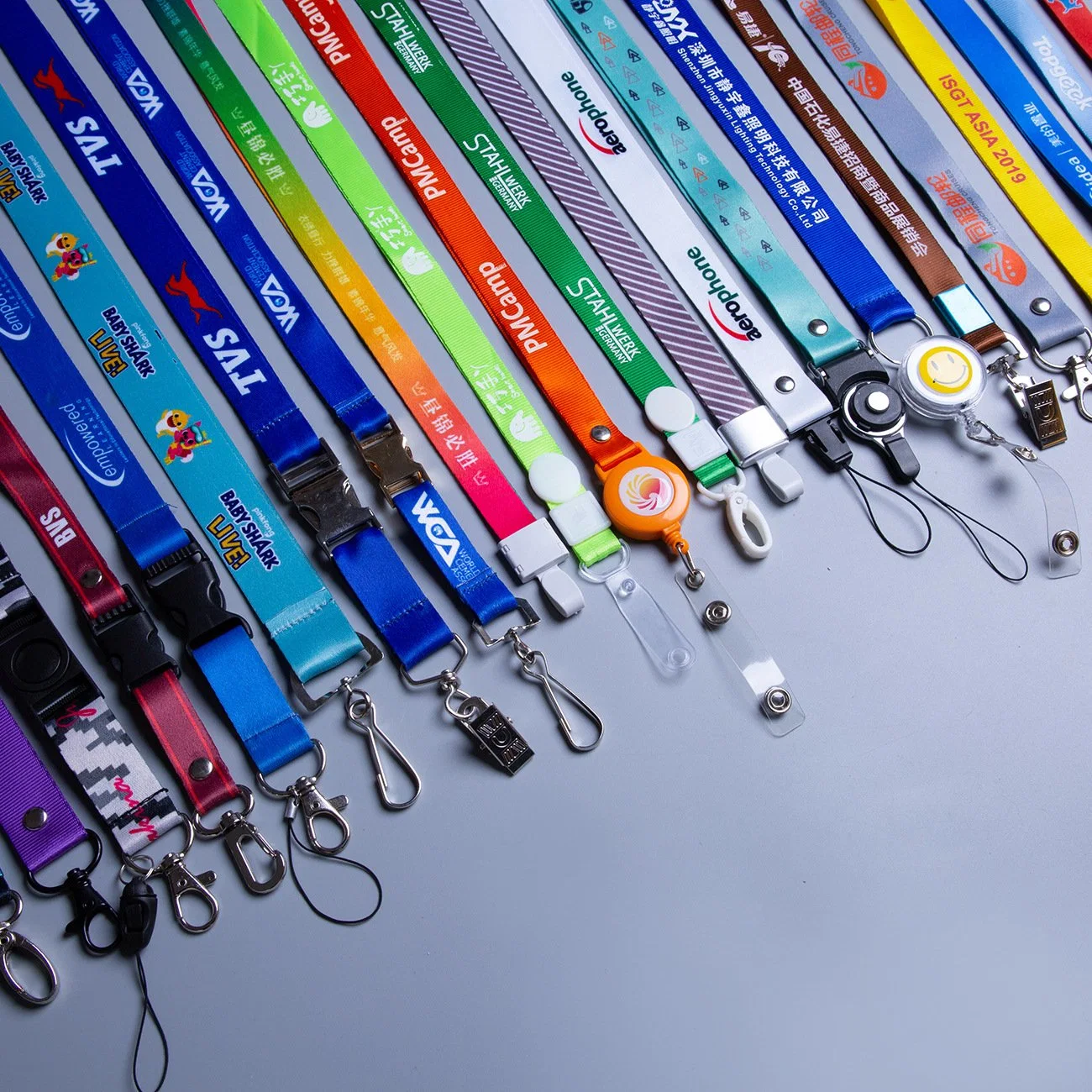 Adjustable Retractable Custom Lanyards with Quick Release Buckle