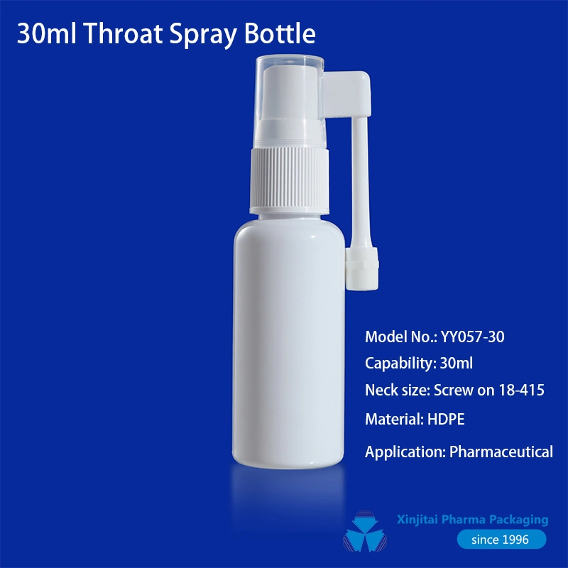 High quality/High cost performance  White Clear Amber 30ml Pet Bottle with 18-415 Screw on Nasal Sprayer Cap for Medical Use