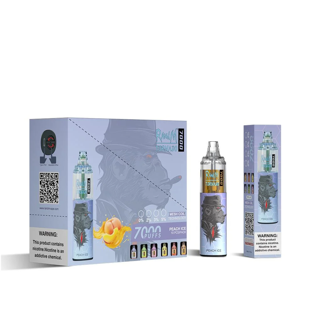 Top1 Best Disposable/Chargeable Vape Randm Tornado 7000 Puffs with 38 Flavors From Original Factory Vape Wholesale/Supplier