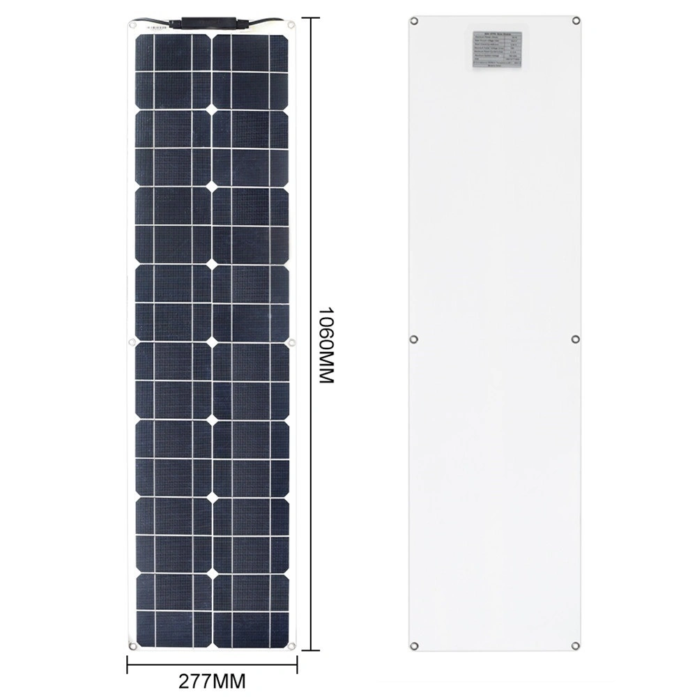 Solarparts 2*50W 16V Kit Solar flexible ETFE para RV Marina Cargador de batería de barco y exterior