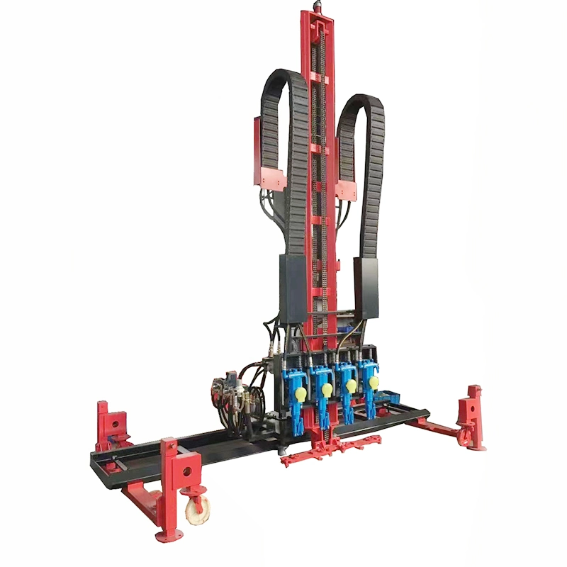 Mobile Rock Drill with 4 Hammers for Vertical Rock Drilling and Quarrying