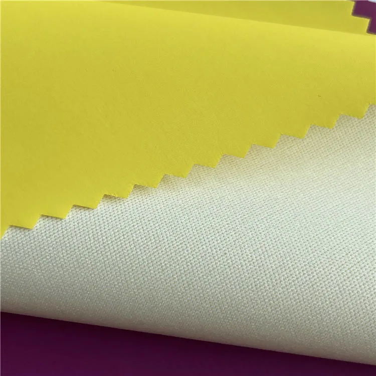 Release Paper PU Transfer Coating Fabric PU Coated Fabric 100%Polyester Down Jacke