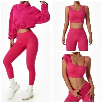 Stylish Sports Bra High Waist Workout Leggings Home Gym Wear Yoga Sets