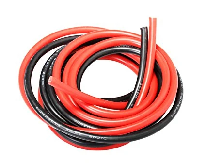 HAUTE TEMPÉRATURE 8AWG 10 AWG 12AWG 6AWG 20AWG 26AWG 22 Câble en caoutchouc silicone résistant à la chaleur 50 mm AWG