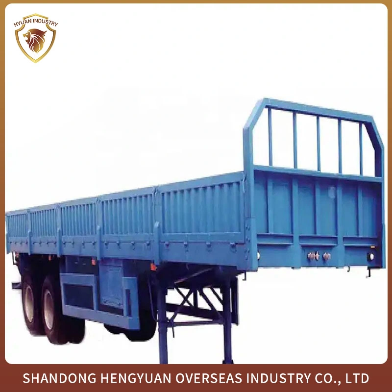 Sale Heavy Duty Side Wall Flat Bed Semi Trailer 3axle 50ton Low Price Freight Semi Trailer ABS Optional Side Wall Semi Trailer