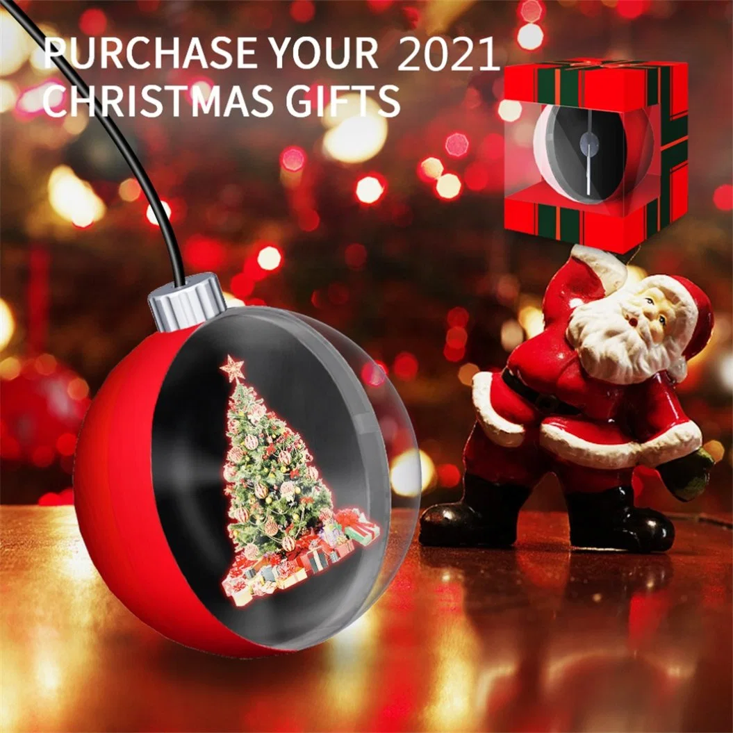 Holoballo 12 Cm Ball Shaped Christmas Lights 3D Hologram Display Christmas Decoration Supplies and Gift Ideas Christmas Ball