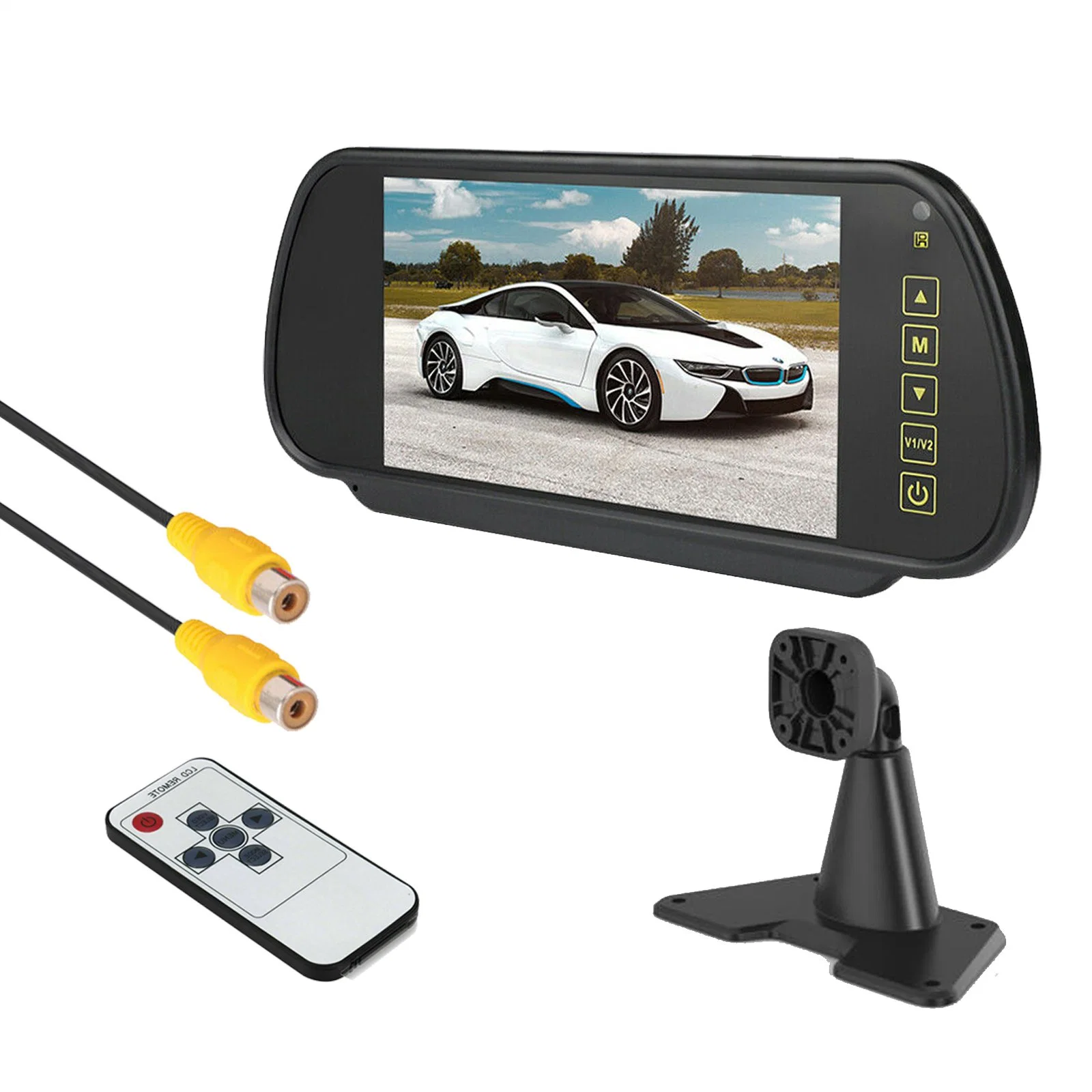7 pouces à écran tactile LCD Miroir Inversion / sauvegarde / vue arrière / moniteur de marche arrière pour auto / camion