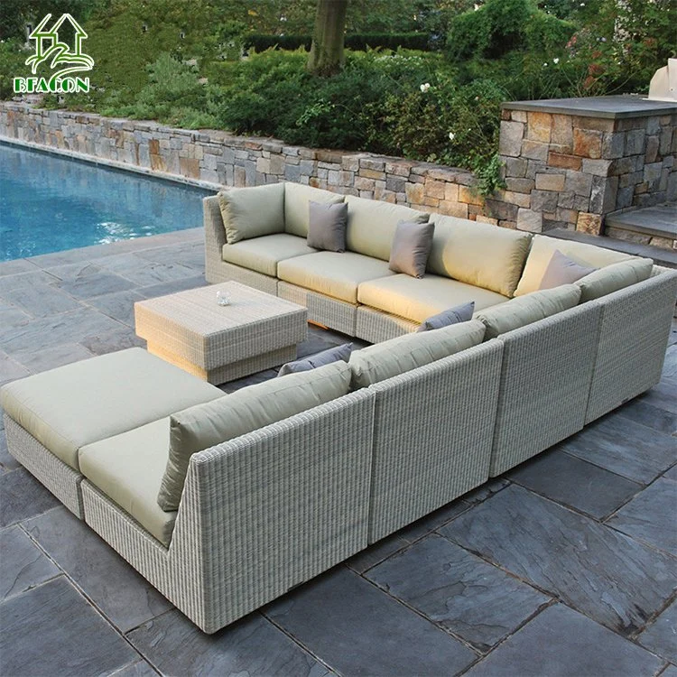 Garten Patio bestickt Innovation Design abnehmbare Abdeckung Wasserdicht UV-beständig Gartenmöbel Sofa Modernes Set